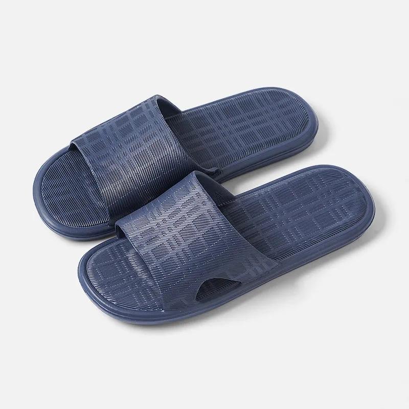 Men's Indoor Plus Size Slippers Spring Summer Outdoor Couple Slippers Women's Solid Color Non-slip Flat Bathroom Slippers
