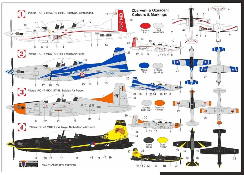 KP Models Pilatus MKX Kit Plastico Modello Kit KPMH7227 1/72 PC-7 High-Tech (Aeromobile)