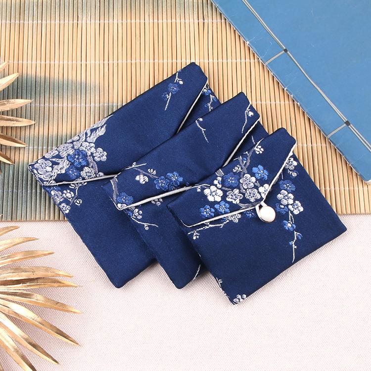 Brocade Zipper Jewelry Pouches and Boxes - Cloth Bracelet Bags for Jewelry Packaging