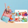 Eco-friendly Lion Tiger Brain Develop Cozy Touch Baby Toy Soft Tail Cloth Book for Aged 0-3 Rattle