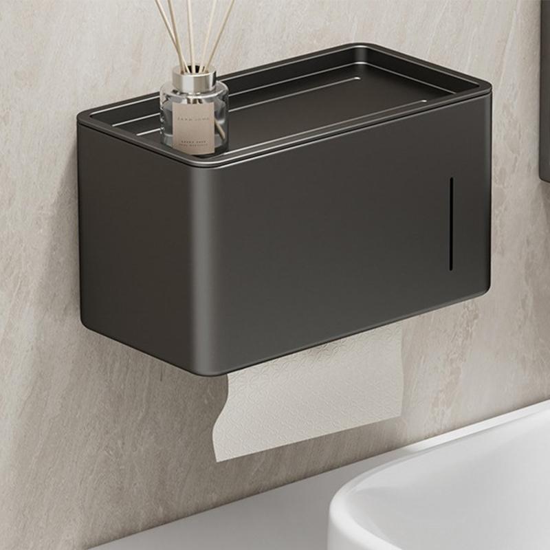 Toilet Paper Holder Commercial Grade No Drill Wall Mounted Moisture Proof Corrosion Resistant for Office Restroom
