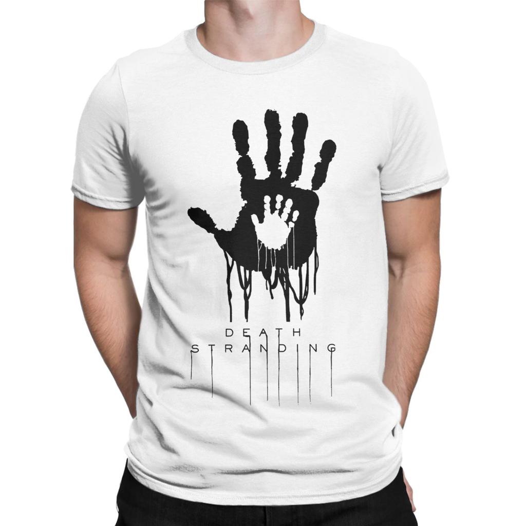 Męska Koszulka Ręcznie Robiona Sztuka Śmierci Gra Stranding Nowość Czysta Bawełna Koszulka Krótki Rękaw Koszulka Okrągły Dekolt Ubrania Lato