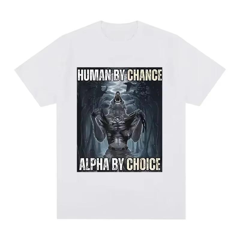 Choose The Interesting Meme T-shirt, Casual Cotton Retro Short-sleeved Oversized T-shirt, Street Men's and Women's Wear