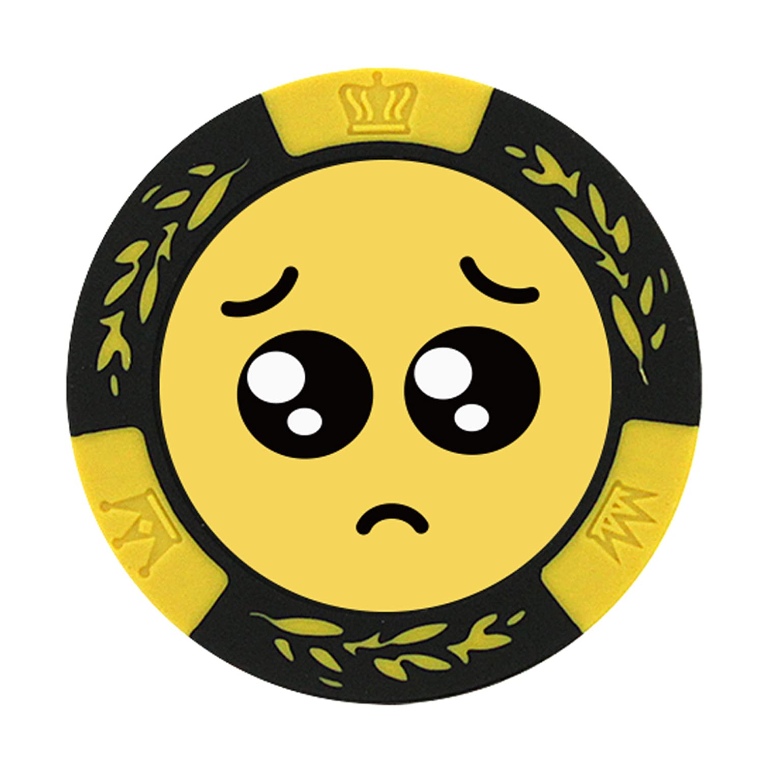 Hokushin Trading Casino Chip Marker Yellow Diameter Approx. 40mm Funny Approximately 40mm in diameter