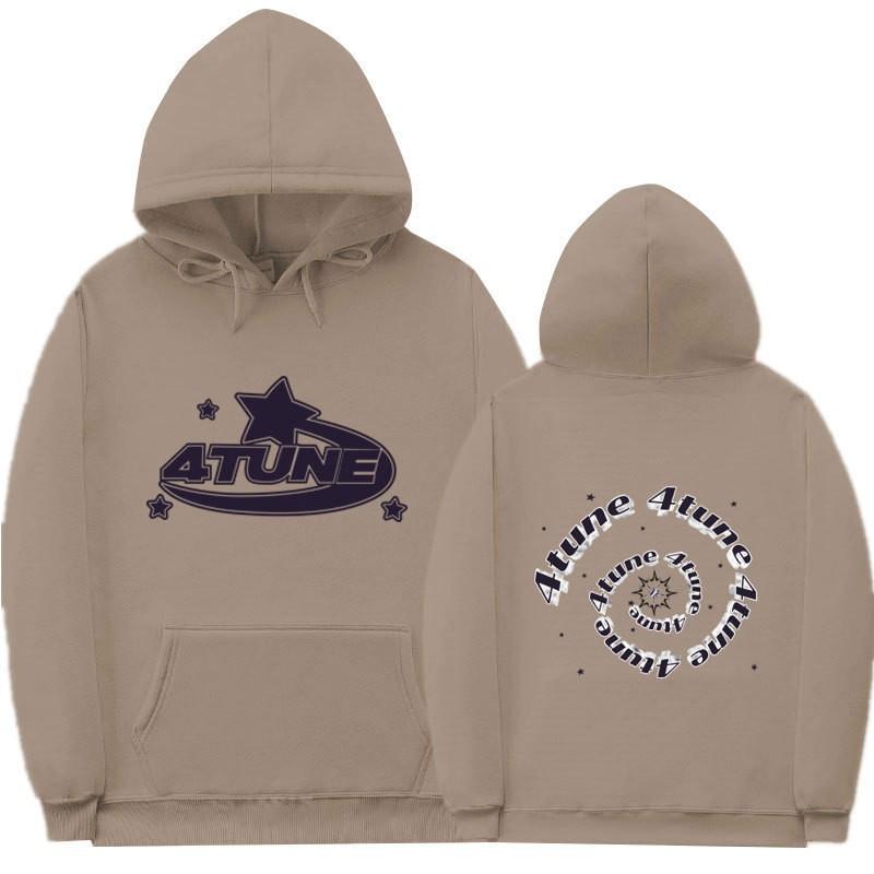 Unisex Gothic Hoodie Streetwear Oversized Pullover Sweatshirt Met Geribbelde Zoom Mannen Vrouwen Herfst