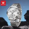 OLEVS Original Quartz Men's Watches Fashion Simple Stainless Steel Strap Waterproof Auto Date Luminous Wrist Watches for Man