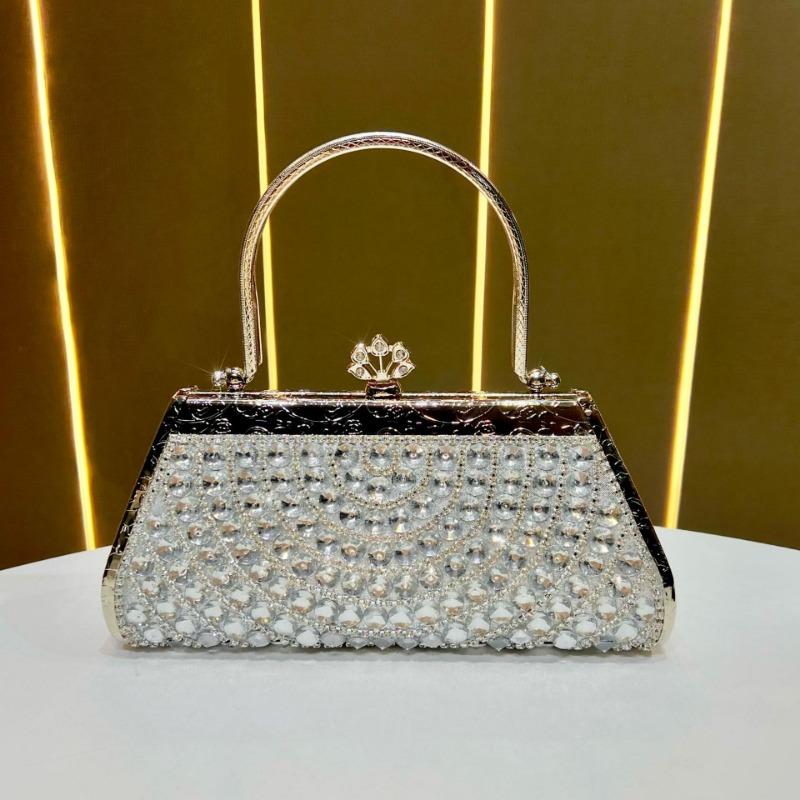

Модна та елегантна жіноча сумка, Сумка через плече на ланцюжку та Ручна сумка, інкрустована діамантами