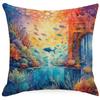 Colorful Marine Life Shell Pillowcase Summer Holiday Beach Hotel Decorative Cushion Cover