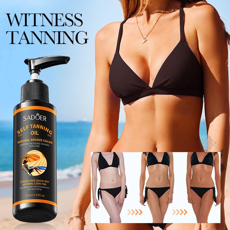 Olio Essenziale Abbronzante 100ml SADOER Rame Idratante Olio Idratante per il Corpo