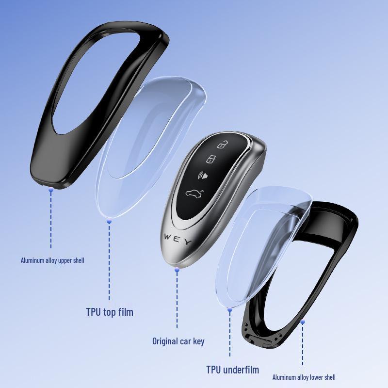 Wey Gaoshan/Lanshan Car Key Cover and Mocha DHT-PHEV Protective Shell with WEY Buckle