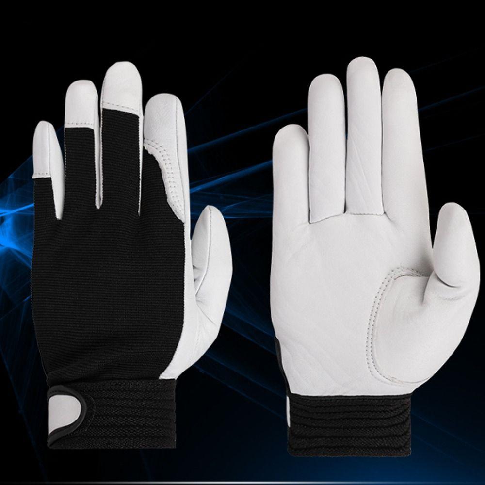 Thickened Leather Work Gloves Wear-Resistant Safety Gloves Practical Industrial Gloves Garden Work