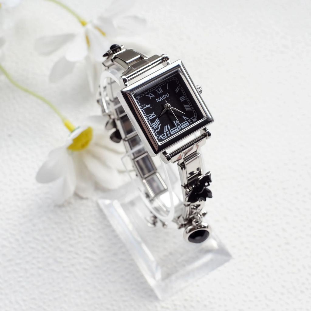 Women Stainless Steel Italian Watch DIY Mix Color Charms Bracelet Watch Custom Module Ladies Fashion Quartz Watches Jewelry Gift