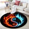 Yin Yang Round Mats Ying Yang Pentagram Area Rug Carpets for Living Room Bedroom Tatami Circle Carpet Kids Play Mat Round Carpet