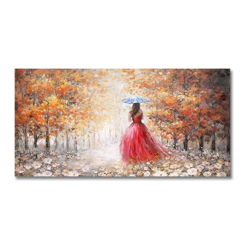 

Скандинавский пейзаж, картина маслом, напечатанная на холсте, современные женские настенные художественные скандинавские постеры, холст, картина для гостиной 40x80cm no frame