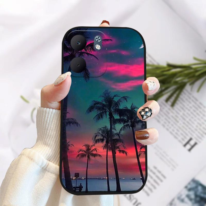 For OPPO A5X Case Fashion Painting Black TPU Soft Silicone Case For OPPO A5X 5G CPH2733 OPPOA5X 4G CPH2725 Back Cover Shell Capa