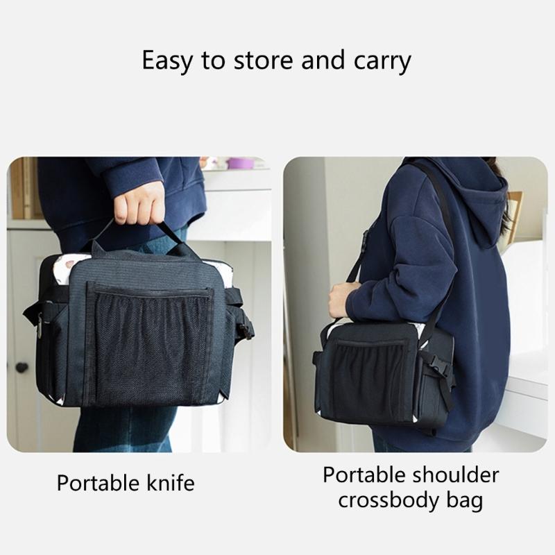 Cestovní podložka na dětskou sedačku, skládací polštářek na jídelní židličku s více ochrannými pásy pro jídelní židle