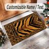 Covor de podea din catifea de cristal cu tematică de leopard, covor cald personalizat cu nume și text, decorațiune pentru casă