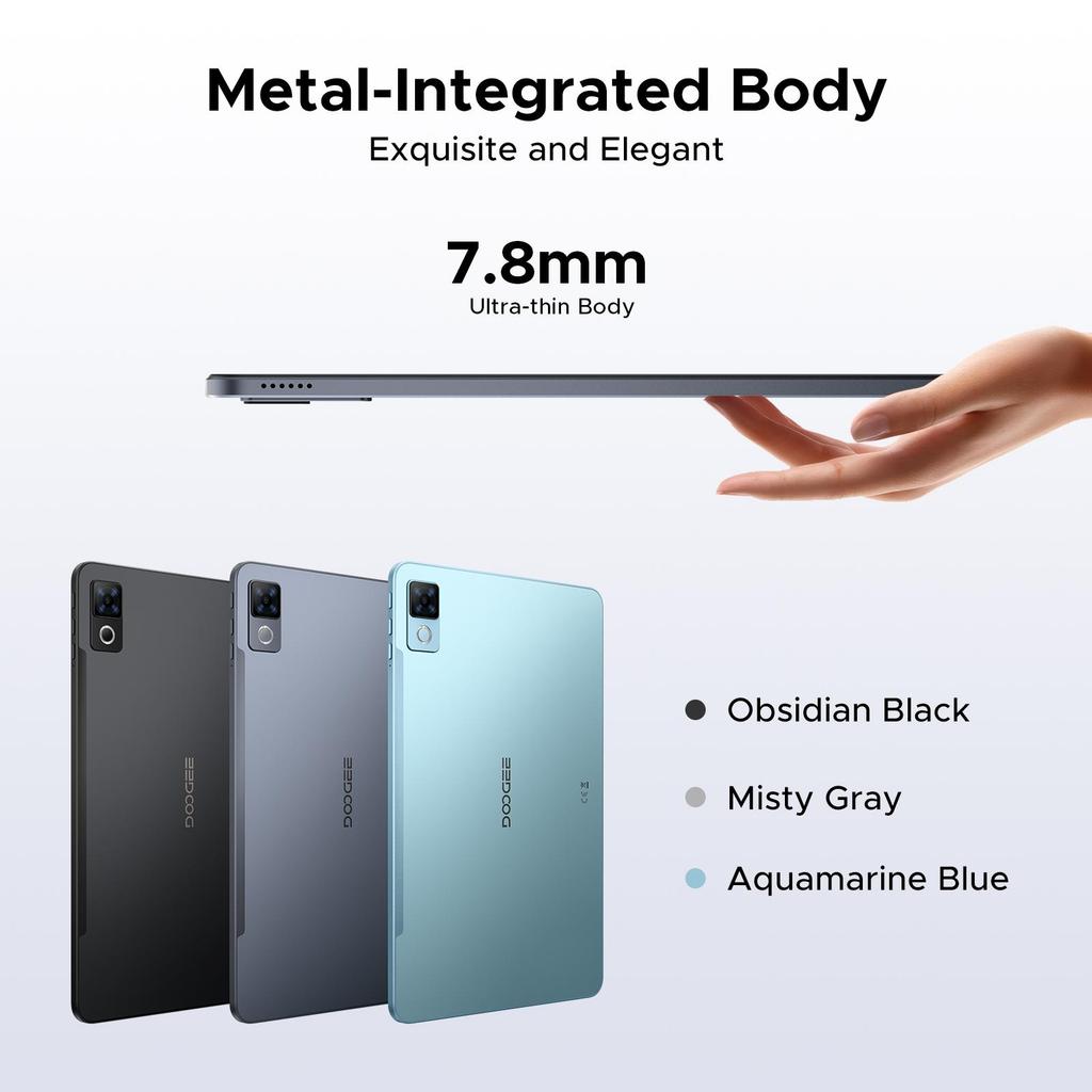 DOOGEE U12 Android 16 Tablet, 12 Inch, 90Hz, 24GB+128GB (2TB), Gemini AI Octa-Core, 9000mAh/18W, Widevine L1, 2.4G/5G WiFi, Face ID