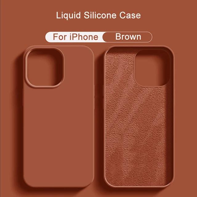 Original Liquid Silicone Phone Case For APPLE iPhone 11 13 12 14 15 Pro Max Cases For iPhone 15 Plus Shockproof Protective Cover
