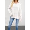New Women's Clothing Hot Autumn and Winter Knitted Solid Color Round Neck Loose and Versatile Basic Pullover Sweater