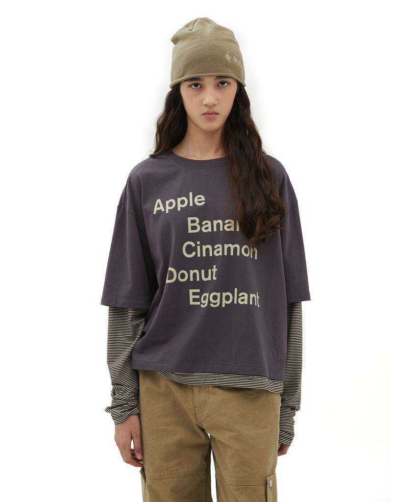 DEFGARMENTS Typo Oversized Layered Long Sleeve [2Color]