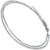 Silver Stainless for Can Be Worn All the No Chain Adjustment Surgical Stainless Foot [SP Lab] Anklet, Steel, Women, Time, Required, Popular, Cute,