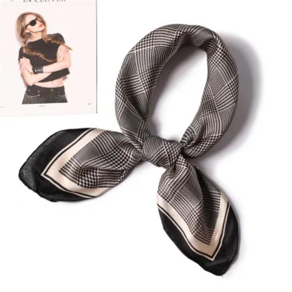 2025 Summer Luxury Brand Silk Scarf Square Women Shawls And Wraps Fashion Office Small Hair Neck Hijabs Foulard Scarves 70*70cm