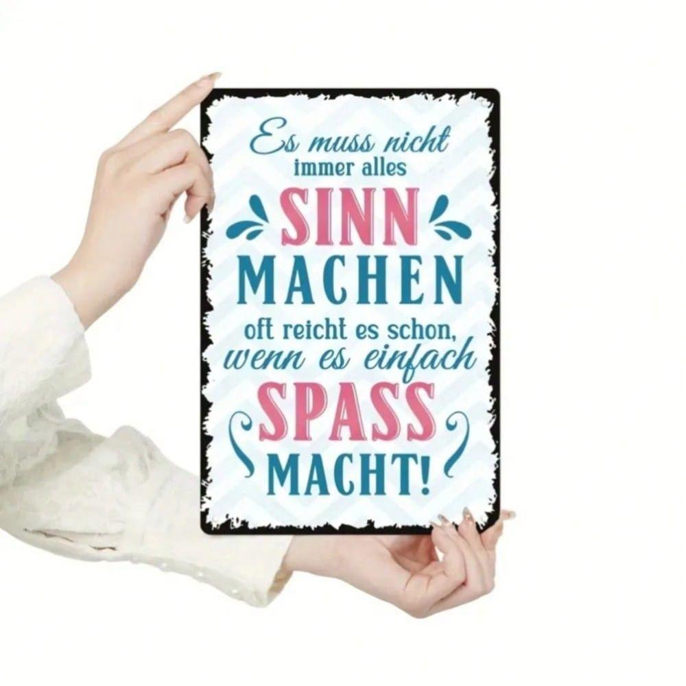 

Vintage Metal Sign Wall Art German Quote Poster Home Decor 20x30