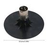 Suction Cup Adapter with 3 Pin Metal Connector Black Round Base 8.5Cm/3.34in for Love Machines Accessories Setups and Spare Part Storage