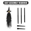 K1AE Halloween Decorations Outdoor Large Light Up Holding Hands Screaming Witches Scary Decor for Home Outside Yard Lawn Garden