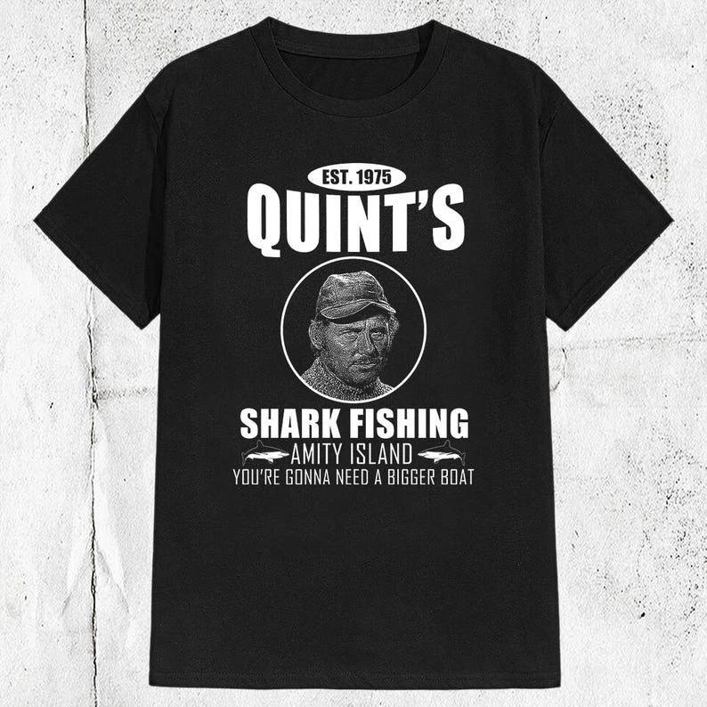 Quints Shark Fishing Jaws Shark Movie T-Shirt XL