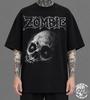 Zombie Skull T-Shirt, Heavy Metal Graphic Tee, Goth Aesthetic Shirt, Horror Movie Apparel, Unisex Punk Rock Clothing, Dark Grunge Skull Tee