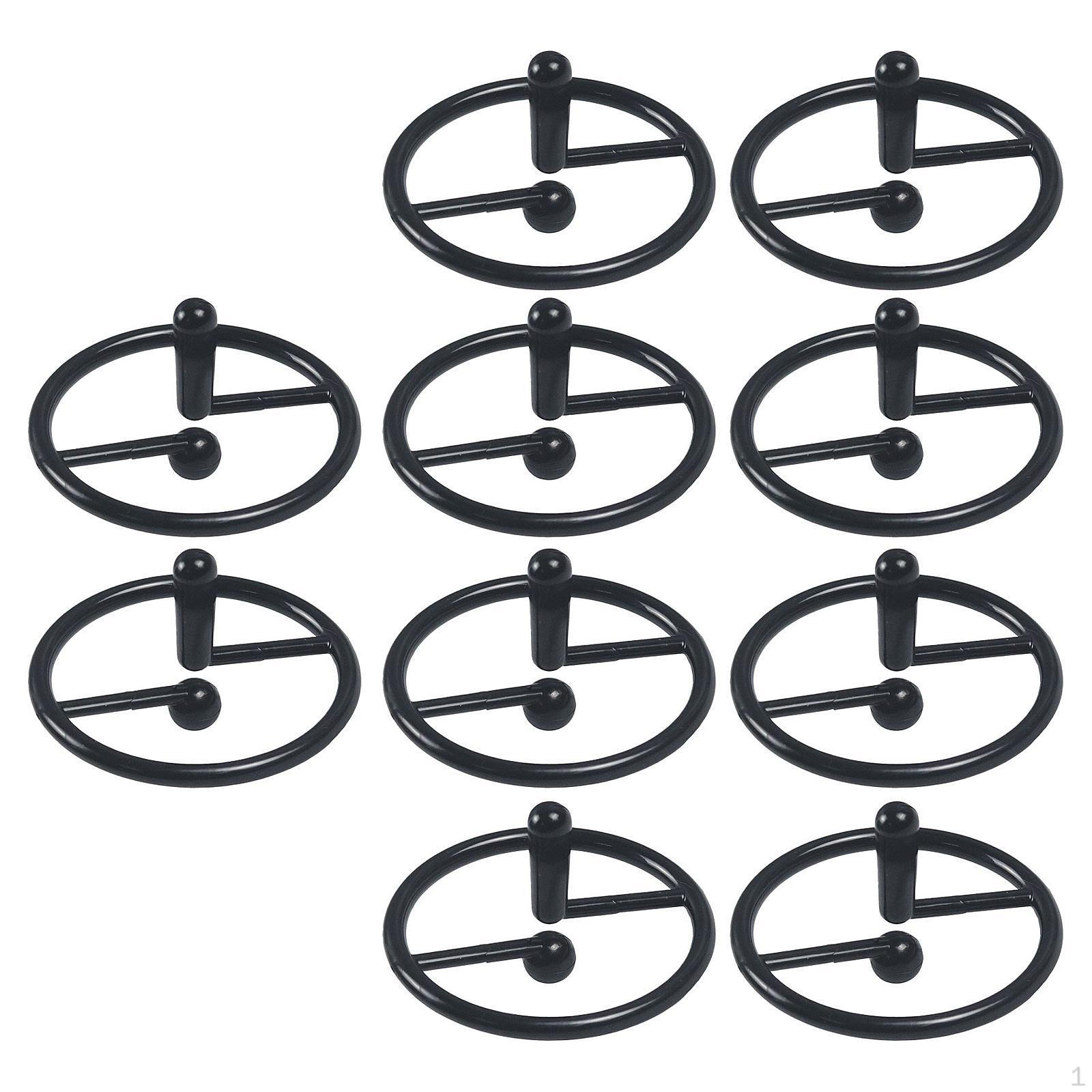 

10Pcs Finger Gyroscope Toy Desk Educational Toys Top Rotating чорний