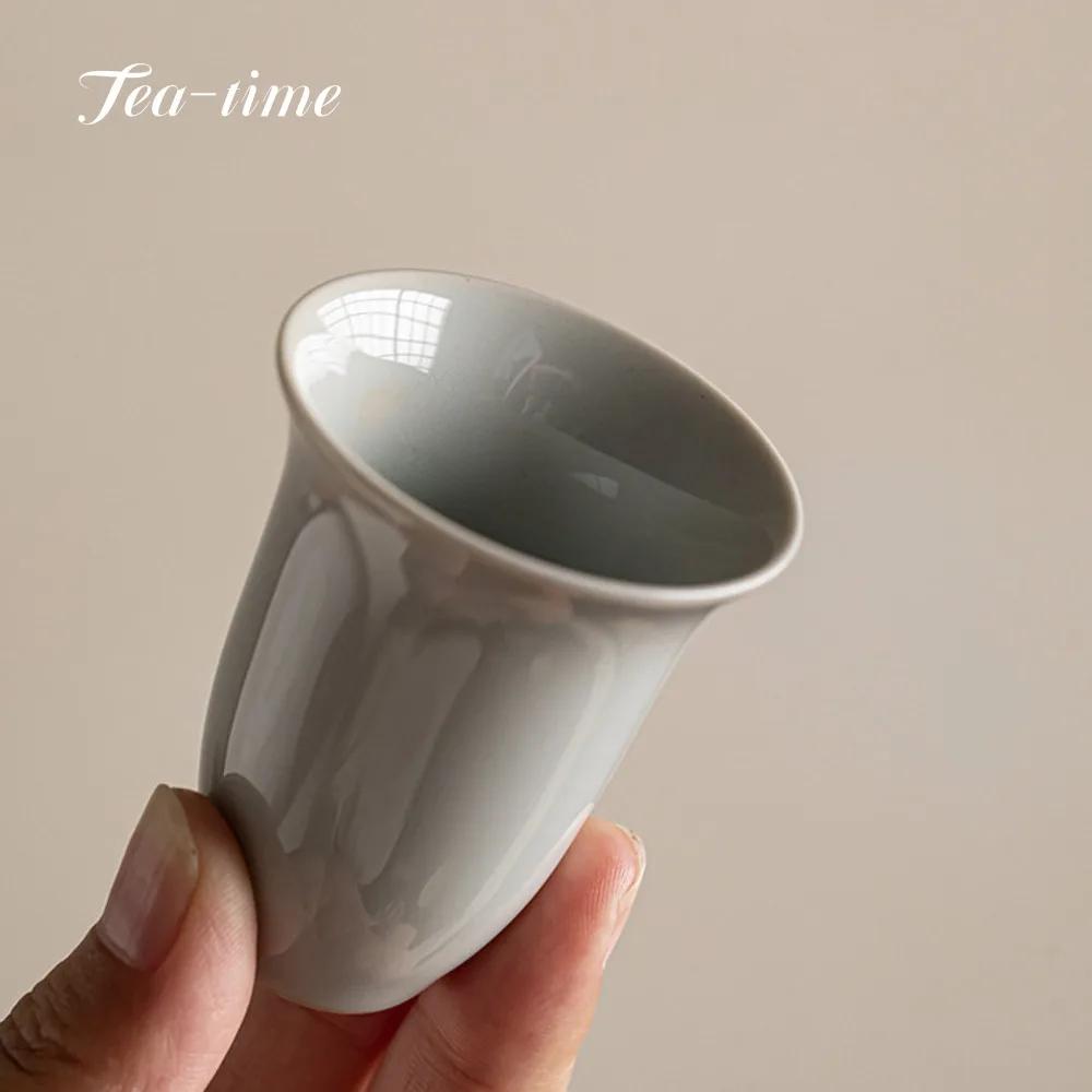Dehua 2 Stück/Set 40ml Retro Handgemacht Keramik Antik Glasiert Meistertassen Chinesisches Kung Fu Teegeschirr Einzelne Kleine Teetasse Verkostungstasse