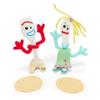 Disney Store official Forky Karen Beverly magnetic shoulder plush set - This quirky duo includes pad soft fluffy fabric Knifey from Toy Story 5 Mini