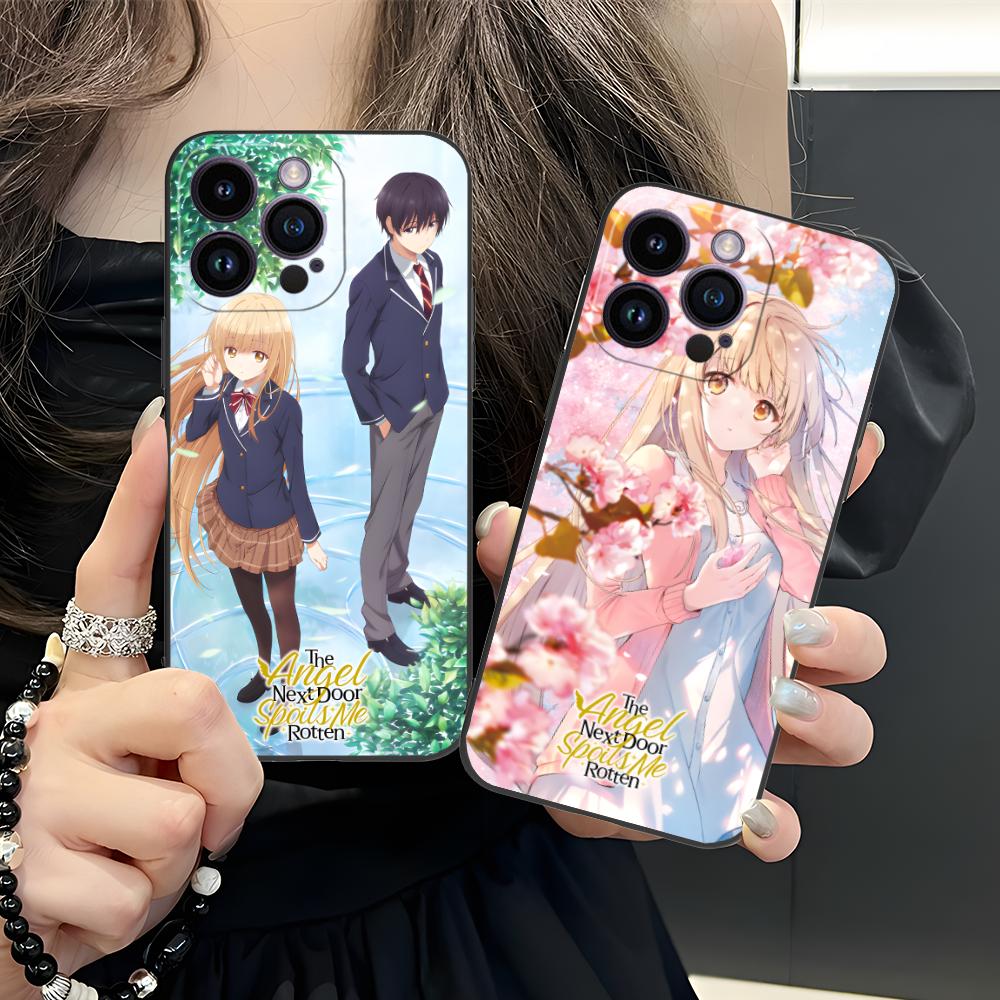 Angel Mahiru Shina Anime Phone Case for iPhone 16 15 14 13 12 11 X XR XS 8 7 Pro Max Plus Mini Colored Cellphones Pretty Cover