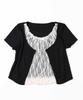 WEGO PHILLY Lace Layered Faux Summer Girly Size Pink Cardigan, Cardigan, Women's, F,