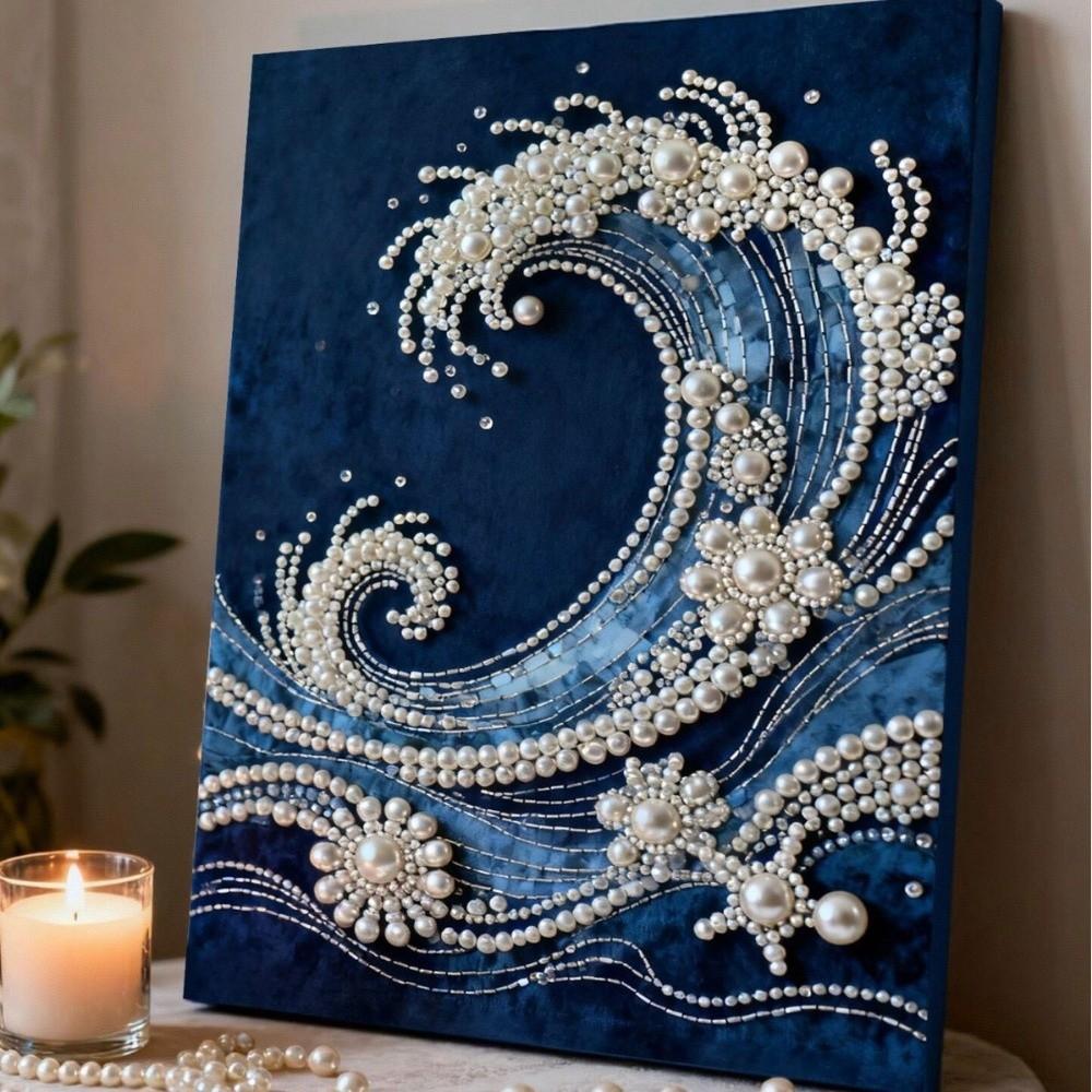 3D Pearl Painting Kit Sparkling DIY Pearl Painting Kit DIY Floral DIY Painting Art Kit  Room Decor
