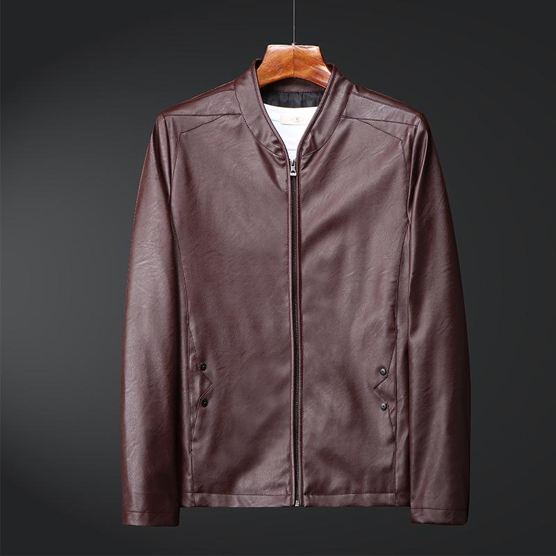 Autumn and winter leather jacket men's jacket fashion jacket three-dimensional trend leather jacket pu winter long sleeve trendy brand