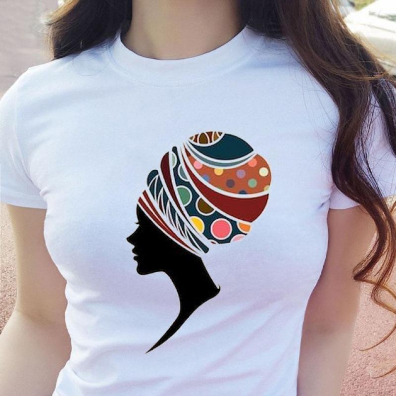 

African Girl, Short-Sleeved Trendy Top XXXL