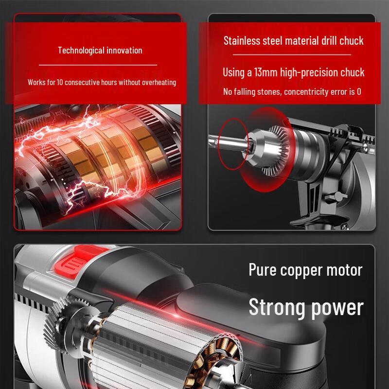 Multi-functional Corded Impact Drill Set CN Plug (adapter Included)