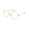 Optical Glasses [Available Prescriptions] Gold-rimmed Geometric Full Frame, Irregular-shaped Glasses 001 Dust Bag + Glasses Case (random Color)