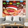 Christmas Print Tapestry, Backdrop, Easy Setup, Ideal for Bedroom, Office & Living Room, with Aesthetic Wall Hanging Decor.