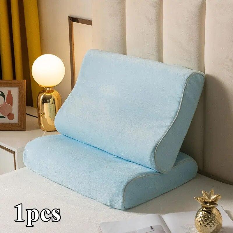 Einfarbige Bettwäsche, weicher Kissenschutz, Kissenbezug, minimalistischer Stil, Baumwoll-Latex-Kissenbezug