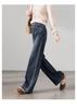 Cotton High-Waisted Wide-Leg Jeans for Women