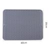 40 X 30 Cm Silicone Dish Drying Mat Rectangle Dish Draining Mat Dish Drying Pad Dish Rack Mat for Kitchen Counter