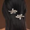 2pcs flower decor Hair Clips Slide Bridal Hair Accessory snap Hairpins