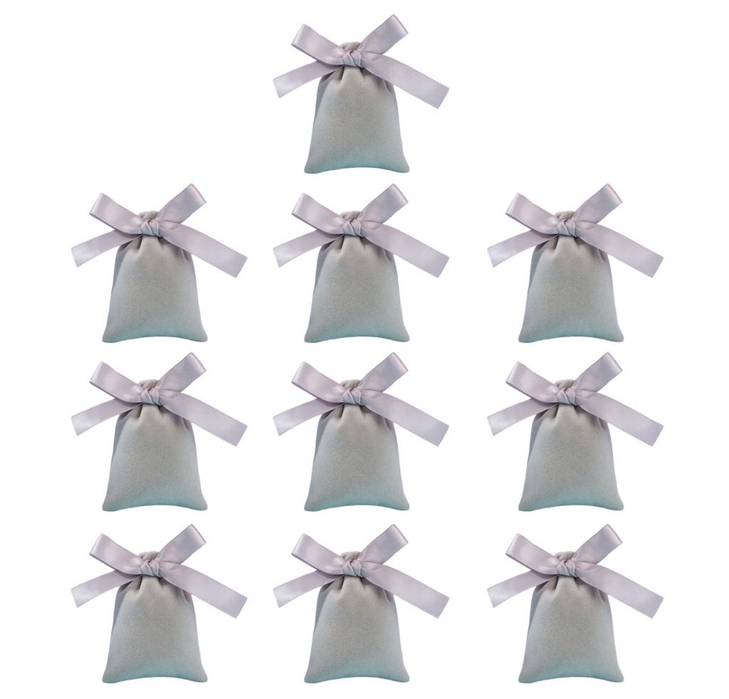 10Pcs Velvets Drawstring Pouch Butterfly Knot Closure Bag for Jewelry and Cosmetics Storage Stylish Gift Packaging Bags