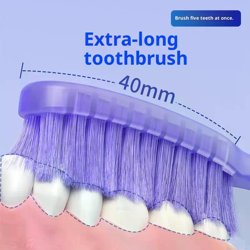 Long Headed Soft Bristled Adult Toothbrush Standable Simple Deep Cleaning Oral Teeth Household Dentistry Product