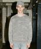 Deobiakaibeu Men'S Tiger Pattern Round Knit Light Gray